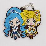 Cure Fontaine & Cure Sparkle rubber keychain (Gachapon Assorted Pretty Cure set)