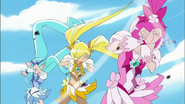 El poder de Dark Pretty Cure genera una gran ventisca