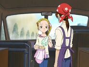 Hikari con la roca turquesa que contiene el trono