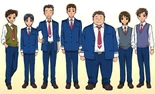 Waki Daisuke with many of the other boys in Class 2-2