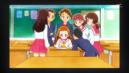 Wataru, Hiroki, Risa and Junko with Himari in Himari's thoughts