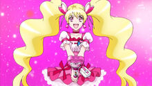 Cure Peach says her 10th Anniversary Congratulatory Message in episode 18 of Happiness Charge Pretty Cure!