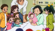 Midorikawa Tomoko holding Yui (The baby)