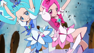 Cure Blossom and Cure Marine in New Stage 2