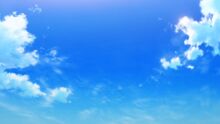 Looking at the blue sky