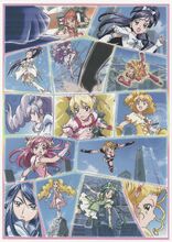 A Panel pic of the 14 Cures Taken from the Pretty Cure All Stars DX Catalog