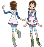 Toshiko's profile in casual clothes