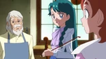Minami and Nishikido talking about violins to Haruka