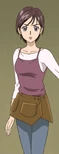 Megumi in her work outfit