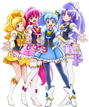 The Cures' poster art from the Pretty Cure All Stars: Haru no Carnival♪ poster