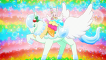 Parfait on her crystal pegasus during Fantastic Animale