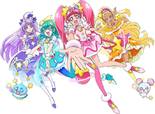 Special movie render of the Star☆Twinkle Pretty Cure group