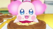 Pecorin con las orejas rosas luego de comer un pastel de Ichika