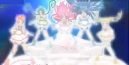 Explosión Quintuple Pretty Cure potenciada con la luz de la esperanza de los habitantes del Reino de Palmier