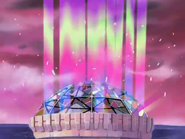 La vidriera de la cúpula del museo potencia el "Rayo de Mármol Pretty Cure"