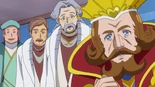 Trump King looking at Marie Ange