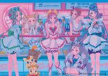 Yes! 5 Cures and Milky Rose in Tokyo Girls Collection