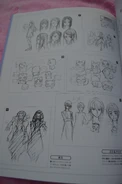 Boceto de la primera versión de Karen, Natts y Desparaia