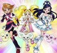 Shiny Luminosa, Cure Black y Cure White