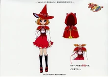 A colored settei of Asahina Mirai as a witch