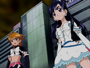 Las Pretty Cure le dicen al Rey Haaku que lo derrotarán