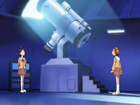 Mai shows Saki the observatory