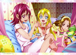 Doki Doki! Pretty Cure Official art featuring Mana, Regina and Aguri