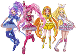 The Cures' profile from HUGtto! Pretty Cure♡Futari wa Pretty Cure: All Stars Memories