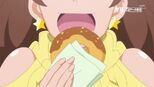 Kirara eating a donut