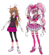 Perfiles de Hibiki Hojo y Cure Melody