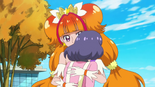Karin being held by Cure Twinkle