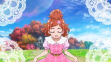 Haruka curtsies