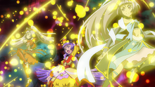 Cure Magical uses Topaz to summon doubles