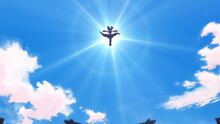 Supreme blocks the light of the sun