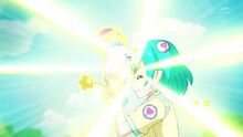 Fuwa gives Lala the power to become a Pretty Cure