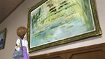 Mika admires Karen's home: painting