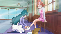 Minami fixing Haruka's ankle