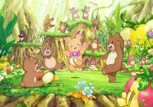 Promo art of the bears and Mofurun