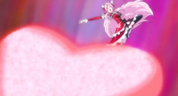 Cure Passion throws her leaf