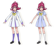 Official Profile of Mana in her Winter School Uniform, and Summer School Uniform. (Toei Animation)