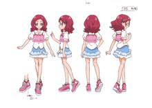 Settei sheet for Nono Hana in her casual outfit