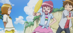 Megumi holding corn