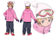 Perfil de Nagisa en su traje para la nieve.