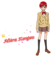 Perfil de Akira con su uniforme escolar (TV Asahi)