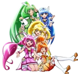 The Cures' poster art from the Pretty Cure All Stars: Haru no Carnival♪ poster