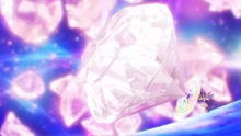 The large crystal diamond appears, trapping the monster