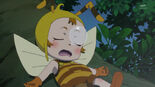 Chikurun sleeping on a tree branch