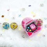 Merchandise of the PreHeart along with the three main Mirai Crystals