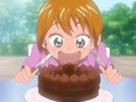 Nagisa is dreaming about huge Chocolate Cake