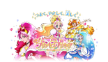 Toei website header with Cure Scarlet